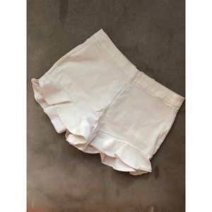 Trafaluc White Peplum Shorts